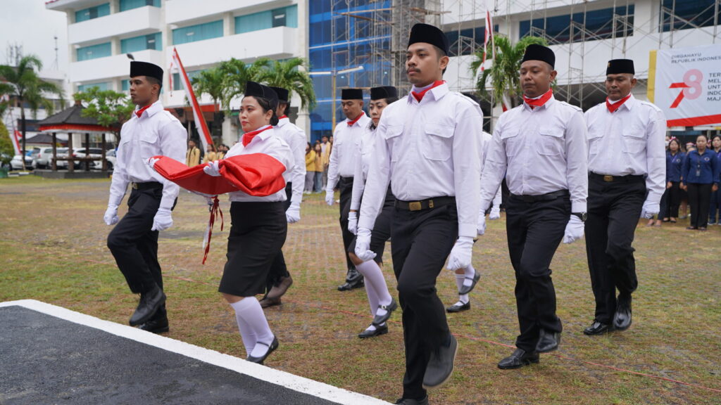HUT RI ke-78: Potret perayaan kemerdekaan dan pengibaran bendera Merah Putih di Universitas Pendidikan Nasional