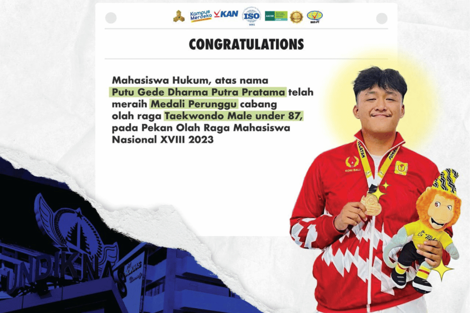 Prestasi Cemerlang Mahasiswa Universitas Pendidikan Nasional di POMNas XVIII 2023